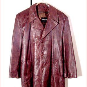 Vtg 70's Vincent's Indiana Brown Leather Jacket Sz L